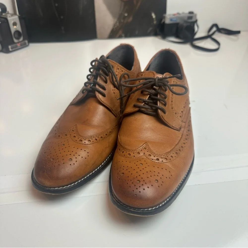 Nunn Bush Tan Leather Oxford Shoes